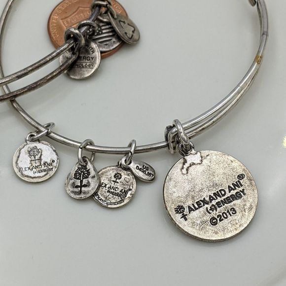 Alex and Ani Rafaleian Silver Set of 2 Bracelets - Picture 8 of 8